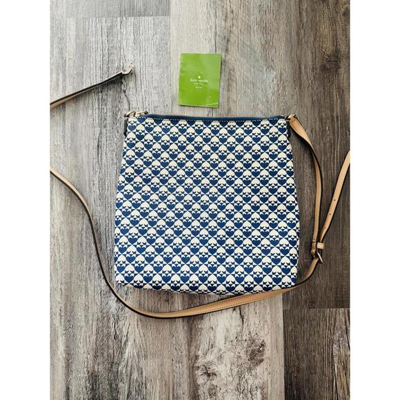 Kate Spade Women's Crossbody Bag Blue & White Pattern *SEE PHOTOS & DESCRIPTION* - Picture 5 of 6